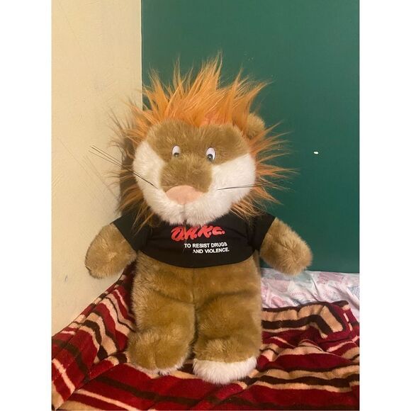 20 inch plush Daren Lion D.A.R.E Dare to Resist Drugs And Violence Vintage Stuff - Picture 2 of 8